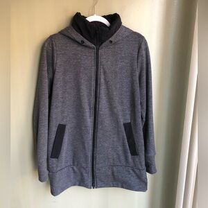Athleta Victory Womens Long Primaloft Hoodie Charcoal Size: M
